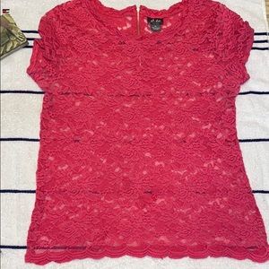 Vintage Dots Floral Lace Dress Top